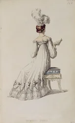 Abendkleid, Modeplatte aus Ackermanns Repository of Arts