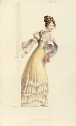 Abendkleid, Modeplatte aus Ackermanns Repository of Arts