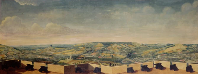 Weitläufige Landschaft von Rodborough Fort aus gesehen, um 1764