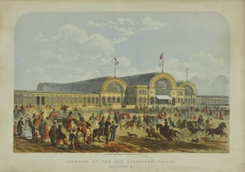 Außenansicht des Kunstschatz-Palastes, 1851