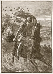 Flucht des Pompeius vom Schlachtfeld von Pharsalos