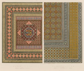 Bodenbelag von Messrs Hare und Co, Bristol; Kamptulicon von Messrs F.C. Trestrail und Co, London