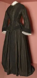Florence Nightingales schwarzes Mieder und passender Rock, um 1870
