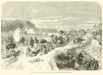Franzosen erobern preußische Versorgungswagen vor Thionville, September 1870