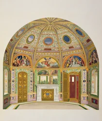 Freskodekoration im Sommerhaus des Buckingham Palace, aus The Decorations of the Garden Pavilion in the Grounds of Buckingham Palace von Ludwig Gruner (1801-82) und Anna Brownell Jameson (1794-1