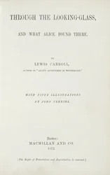 Frontispiz zu Alice hinter den Spiegeln von Lewis Carroll (1833-98), veröffentlicht von Macmillan, 1872