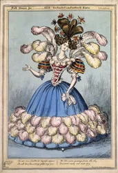 Vollständige Kleidung für ?1828. Gewidmet der gefiederten Rasse, veröffentlicht in London, 1828 (handkolorierte Gravur)