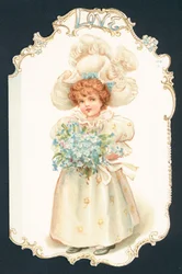 Mädchen mit Blumenstrauß