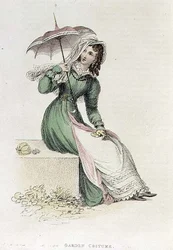 Gartenkostüm, Modeplatte aus Ackermann