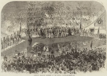 Garibaldi empfängt Adressen im Crystal Palace