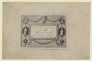 Edelstein- und Siegelmodellierer, James Tassie, Visitenkarte