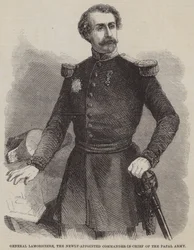 General Lamoriciere, der neu ernannte Oberbefehlshaber der päpstlichen Armee (Stich)