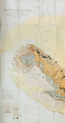 Geologische Karte der Kutch-Region von Indien, Geologischer Dienst von Indien 1868-69