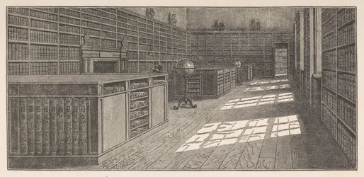 Bibliothek von George III., Die Große (oder West-) Bibliothek, Buckingham House, aus Frederick Augusta Barnard, Bibliothecae regiae catalogus, Band I