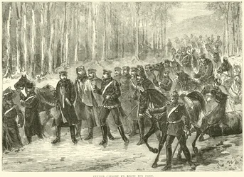 Deutsche Kavallerie auf dem Weg nach Paris, Oktober 1870