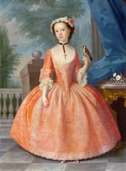Mädchen in Rosa, ca. 1740er