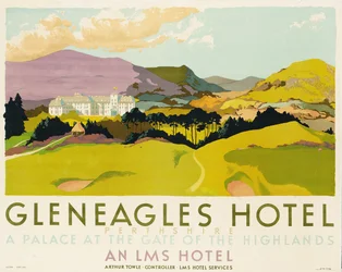 Gleneagles Hotel, Plakatwerbung für die LMS, 1924