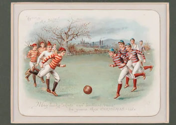 Auf dem Weg zum Ball. Mögen Ihnen in dieser Weihnachtszeit glückliche Schüsse und brillante Läufe gelingen