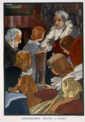 Großmutter erzählt eine Geschichte