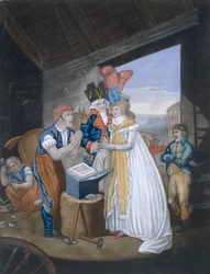Gretna Green oder die heiße Hochzeit, veröffentlicht von Aurrie & Whittle, 1794