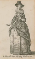 Kleidung der Lady Mayoress von London im Jahr 1640