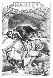 Hamlet - Illustration in „Gesammelte Werke von William Shakespeare“ 1866 - Die Illustrationen und die allgemeine Form dieser Ausgabe sind von Cassell