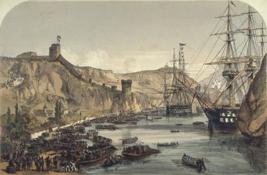 Hafen von Balaklawa mit Blick auf das Schwarze Meer, 1859