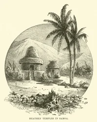Heidnische Tempel in Samoa