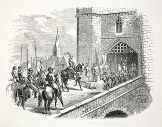 Henry Earl of Richmonds (später Henry VII) Einzug in Shrewsbury über den Körper des Bürgermeisters