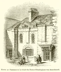 Haus in Portsmouth, in dem der Herzog von Buckingham ermordet wurde