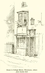 Haus in der College Street, Winchester, wo Jane Austen starb
