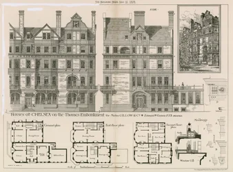 Häuser in Chelsea am Themseufer für Messrs Gillow & Co