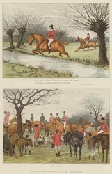 Jagdszenen (Chromolithografie)