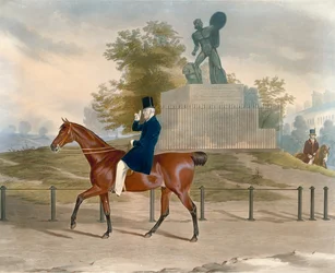 Hyde Park, London, mit der Statue von Achilles, gewidmet dem Herzog von Wellington