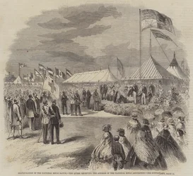 Einweihung des National Rifle Match, die Königin empfängt die Adresse der National Rifle Association