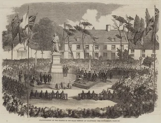 Einweihung der Statue von Sir Isaac Newton in Grantham