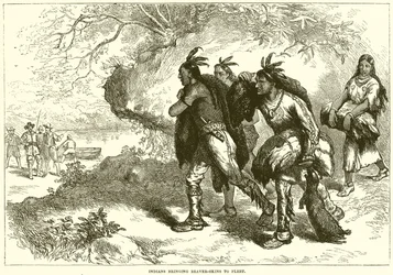 Indianer bringen Biberfelle zur Flotte