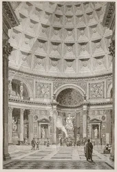 Innenraum des Pantheon in Rom (restauriert)