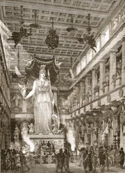 Restauriertes Inneres des Parthenon