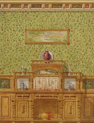 Innenraum mit Anrichte, ca. 1870er