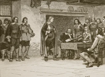 Interview zwischen Charles und dem Earl of Denbigh, Illustration aus Cassells Illustrierter Geschichte Englands