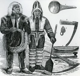 Inuit-Paar (Gravur)