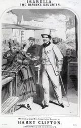 Isabella die Tochter des Barbiers, Werbung für die Musik von Harry Clifton, 1865