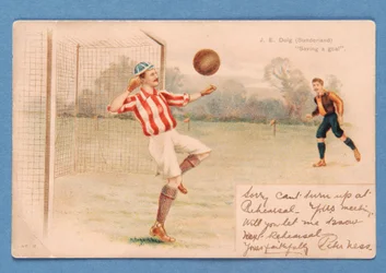 J.E. Doig (Sunderland) rettet ein Tor