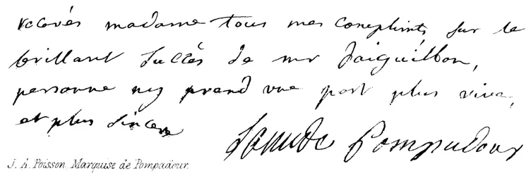 J. A. Poisson, Marquise de Pompadour
