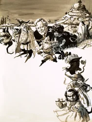 J. R. R. Tolkien und Charaktere aus Herr der Ringe