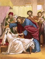 Jesus erweckt die Tochter des Vorstehers