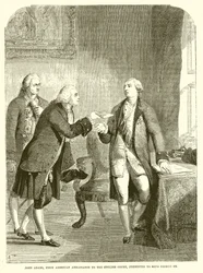 John Adams, erster amerikanischer Botschafter am englischen Hof, wird König Georg III. vorgestellt