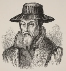 John Foxe, Illustration aus Die Kirche von England: Eine Geschichte für das Volk von H.D.M. Spence-Jones, veröffentlicht um 1910
