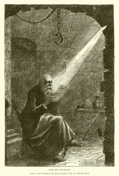 Jan Hus im Gefängnis